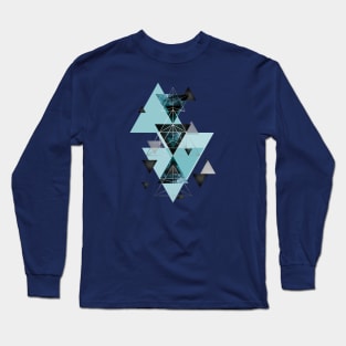 Turquoise Geo Long Sleeve T-Shirt